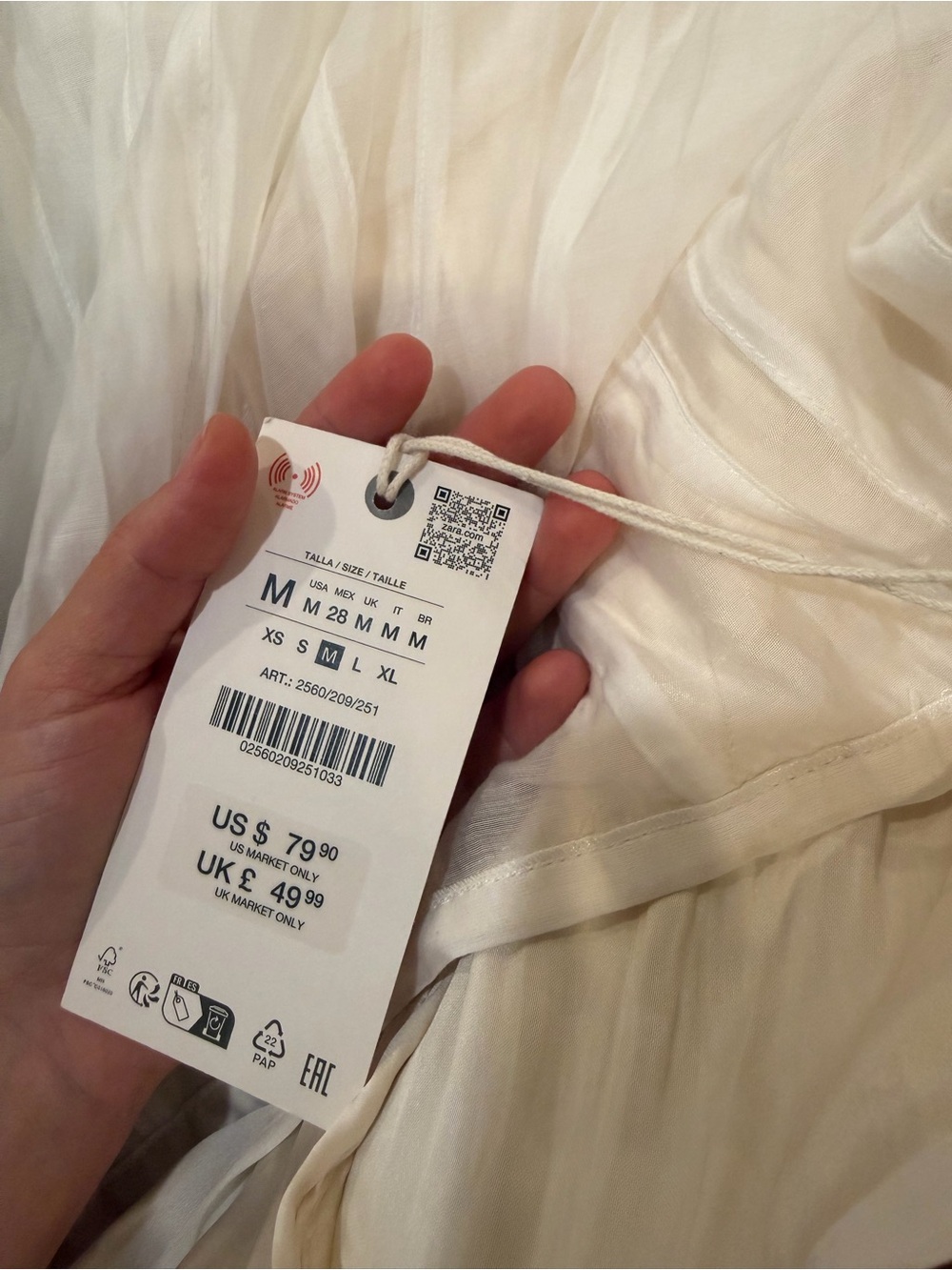 Zara White Pleated Maxi Skirt - Picture 8 of 9